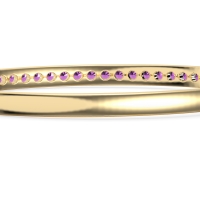 Channel Set Round Cut Bangle