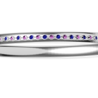 Channel Set Round Cut Bangle