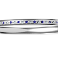 Channel Set Round Cut Bangle