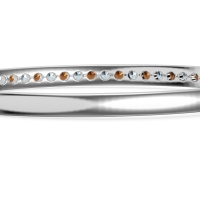 Channel Set Round Cut Bangle