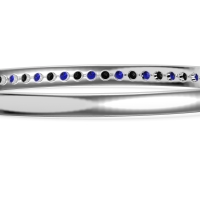 Channel Set Round Cut Bangle