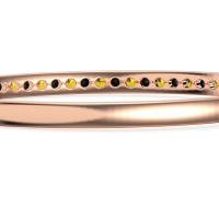 Channel Set Round Cut Bangle