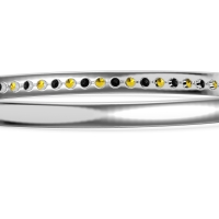 Channel Set Round Cut Bangle