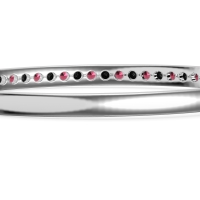 Channel Set Round Cut Bangle