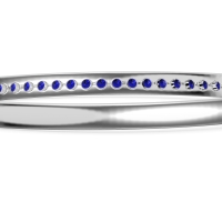 Channel Set Round Cut Bangle