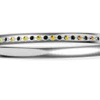 Channel Set Round Cut Bangle