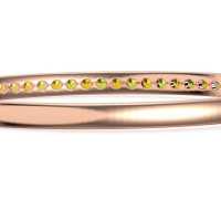 Channel Set Round Cut Bangle