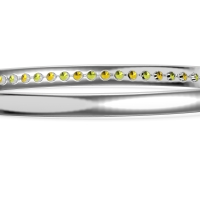 Channel Set Round Cut Bangle