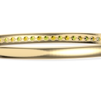 Channel Set Round Cut Bangle