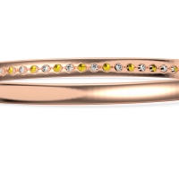 Channel Set Round Cut Bangle