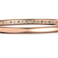 Channel Set Round Cut Bangle