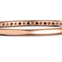 Channel Set Round Cut Bangle