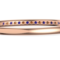 Channel Set Round Cut Bangle