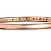 Channel Set Round Cut Bangle