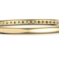 Channel Set Round Cut Bangle