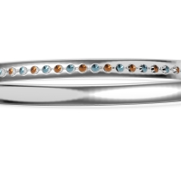 Channel Set Round Cut Bangle