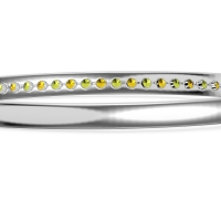 Channel Set Round Cut Bangle