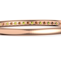 Channel Set Round Cut Bangle