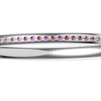 Channel Set Round Cut Bangle