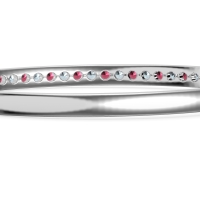Channel Set Round Cut Bangle
