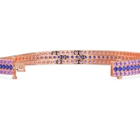 Three Row Flexible Tennis Bracelet