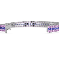 Three Row Flexible Tennis Bracelet