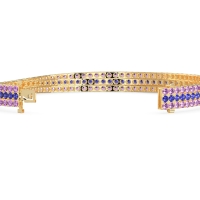 Three Row Flexible Tennis Bracelet