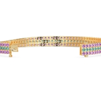 Three Row Flexible Tennis Bracelet