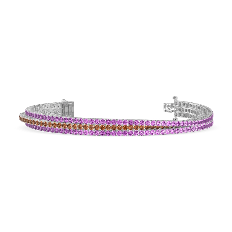 Three Row Flexible Tennis Bracelet