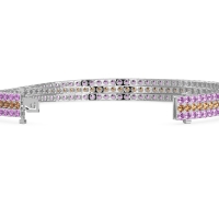 Three Row Flexible Tennis Bracelet