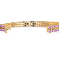 Three Row Flexible Tennis Bracelet