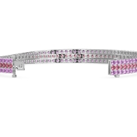 Three Row Flexible Tennis Bracelet