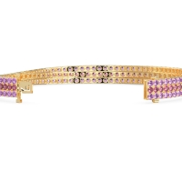 Three Row Flexible Tennis Bracelet