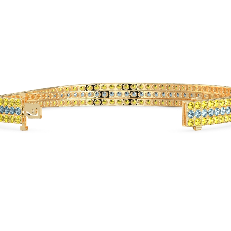 Three Row Flexible Tennis Bracelet