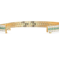 Three Row Flexible Tennis Bracelet
