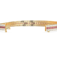 Three Row Flexible Tennis Bracelet
