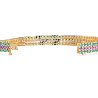 Three Row Flexible Tennis Bracelet