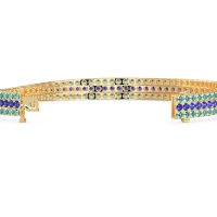 Three Row Flexible Tennis Bracelet