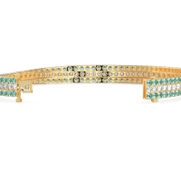 Three Row Flexible Tennis Bracelet