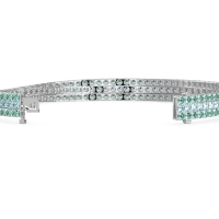 Three Row Flexible Tennis Bracelet