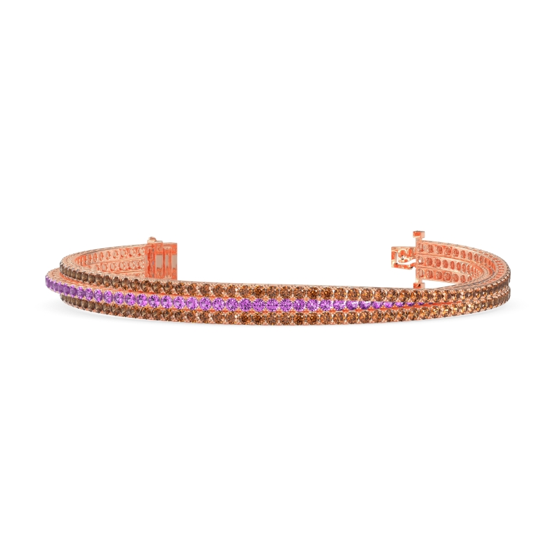 Three Row Flexible Tennis Bracelet