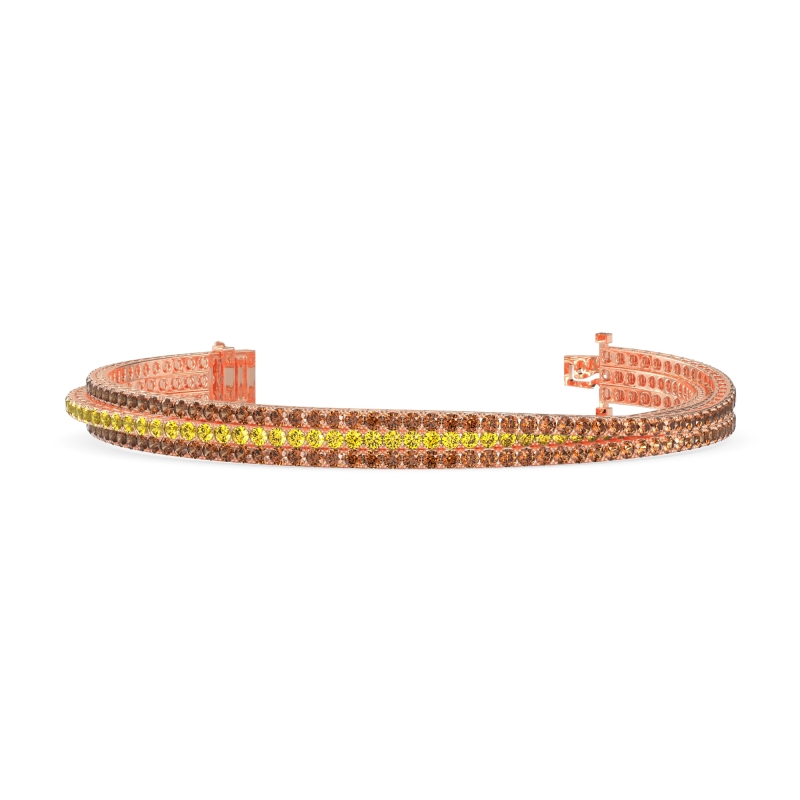 Three Row Flexible Tennis Bracelet