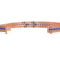 Three Row Flexible Tennis Bracelet