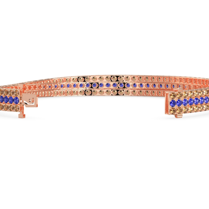 Three Row Flexible Tennis Bracelet