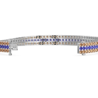 Three Row Flexible Tennis Bracelet