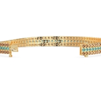 Three Row Flexible Tennis Bracelet