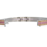 Three Row Flexible Tennis Bracelet