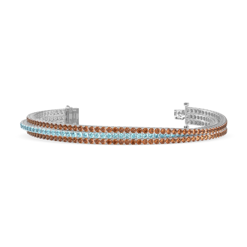 Three Row Flexible Tennis Bracelet