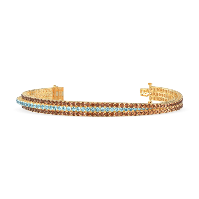 Three Row Flexible Tennis Bracelet