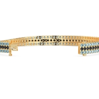 Three Row Flexible Tennis Bracelet